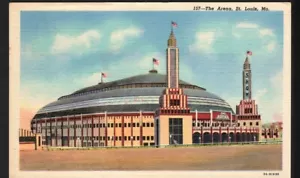 Postcard St. Louis MO The Arena Linen Posted 1957 - Picture 1 of 2