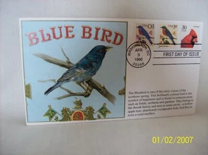 S&T Cachets Ersttagsbrief für den Blue Bird von 1996 22/25 - Bild 1 von 2