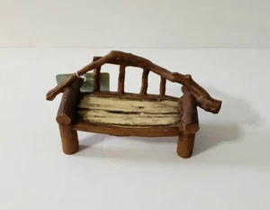 Miniature Bench Resin Wood Branch Look Fairy Garden NEW.  - Picture 1 of 7