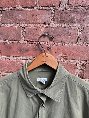 Camisa para hombre Steven Alan, talla mediana, verde oliva 100 % algodón EE. UU. Foto 1 de 4
