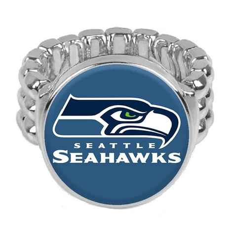 Seattle Seahawks Silver Men's Women's Football Ring Fits All Sizes w Gift Pk D2 Cover