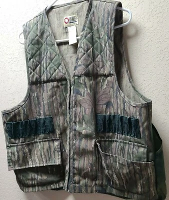 SPORTS AFIELD  L Camouflage Hunting Vest Realtree Camo Gamebag Vintage - Image 1 of 4