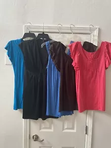 Lot Group Set of 5 womens Shirts size M, Gap, Express, Mossimo, Matty M - Picture 1 of 12