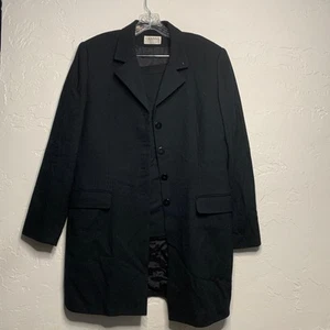 Gianni 100 % Wolle Vintage schwarz Rock Anzug Set Damen 14 Old Money Country Club - Bild 1 von 12