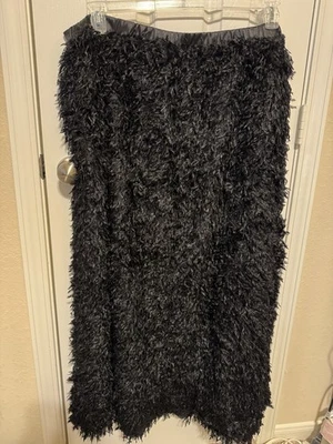 NEW 👗Anthropologie Sunday in Brooklyn Chantal in Black Feathered Maxi Skirt 3X - Image 1 of 4