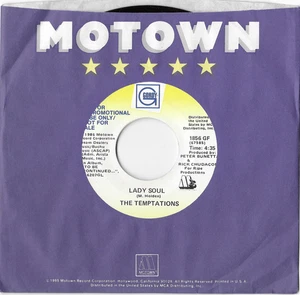 The Temptations Lady Soul Rare Promo Copy Gordy Records Soul NM 45 w/ co sleeve - Imagen 1 de 2