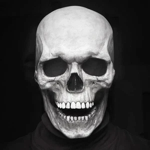 Vollkopf Totenkopf Maske Halloween Maske Latexmaske Totenkopf Maske Horror Deko - Bild 1 von 15