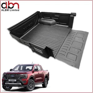 BLACK PICKUP TRUCK BED LINER MAT TUB COVER FOR FORD RANGER T9 DOUBLE CAB 2022+ - Picture 1 of 9