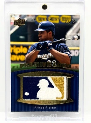 Parche Prince Fielder 2008 Upper Deck Premier Logo Logoman 1/1 Cerveceros Leer Foto 1 de 4
