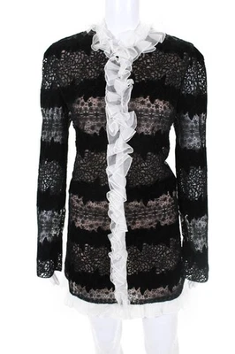 Mini Vestido Giambattista Valli Para Mujer Nuevo con Etiquetas Bordado por Todas Partes Negro Talla 44 EUR Foto 1 de 4