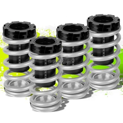 NEGRO ESCALA 1-4" ALTURA PLATA MUELLE COILOVER AJUSTABLE PARA 88-00 EK EG/DC Foto 1 de 4