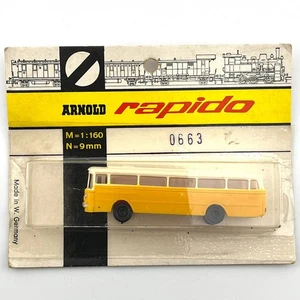 Arnold Rapido 0663 European Commuter Bus Yellow N Scale - Picture 1 of 4