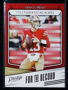2024 Panini Prestige Brock Purdy For the Record #FR-BP San Francisco 49ers - Picture 1 of 2