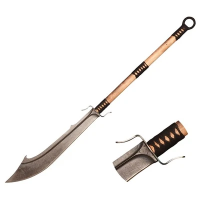 Machete Carbon Steel Blade/Corded Handle/Nylon Sheath/Collectible Decoration - Image 1 of 4