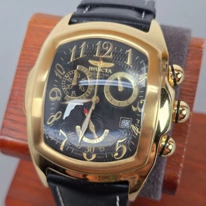 Invicta Men's Grand Lupah Dragon Chronograph Quartz Watch Black Gold Model 2236 - Picture 1 of 14