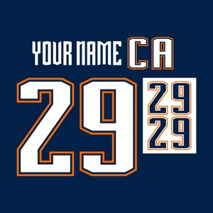 Edmonton Oilers Custom Lettering Kit for Reverse Retro 2 Jersey - Picture 1 of 3