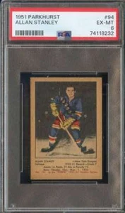 1951-52 PARKHURST #94 ALLAN STANLEY PSA 6 (RC) NY RANGERS HOF NICELY CEN *CC0080 - Picture 1 of 2