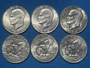 IKE SILVER DOLLAR"" 1971-78 P o D ~ Si ottiene 1 selezionato a caso, buona condizione - Foto 1 di 4