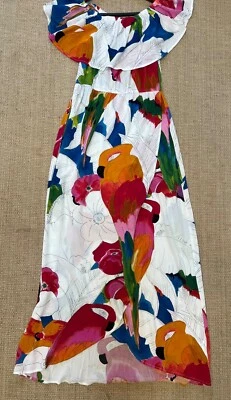 Nuevo sin etiquetas Vestido Desigual Pahoa Floral Maxi Hombro Descubierto Talla XS Beachy Resort Foto 1 de 4