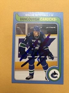 Willie Mitchell Signed Vancouver Canucks Card 1