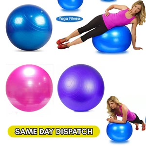 YOGA GYM BALL 25CM 75CM 85CM ANTI BURST EXERCISE SWISS CORE FITNESS ABS - Picture 1 of 4