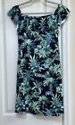 Tommy Bahama Off-The-Shoulder Spa Dress Art Of Palms Mare Navy Size XS