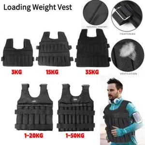New Durable Loading Weighted Vests Adjustable Weight Exercise Waistcoat Jackets - Picture 1 of 28