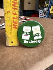 Dixie Beer Cans Pin Back Button w/ Dixie Light 1970’s Beer Promo Brewing
