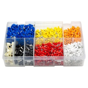 2600Pcs Assorted Box of Cord End Terminal (German) 0.5mm-10.0mm Ferrule Bootlace - Picture 1 of 2