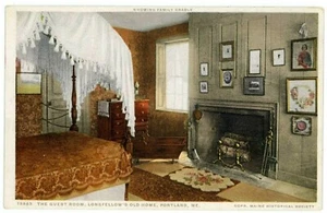  Postal The Guest Room, Longfellow's Old Home, Portland Me.  # 13843 - Imagen 1 de 2