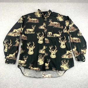 Deer Buck Hunting Shirt Size Large Long Sleeve Button Up. Outdoor Life - Picture 1 of 7