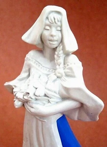 Estatuilla vintage 1973-74 de Avon botella azul niña holandesa en algún lugar colonia vacía - Imagen 1 de 4