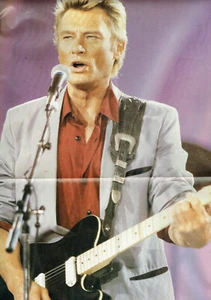 1 X Poster On Johnny HALLYDAY 58 X 41 Cm Rare Press - Picture 1 of 1