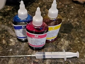 4x 100ML Refill bulk ink kit for HP Canon Lexmark Dell brother inkjet printer - Picture 1 of 6