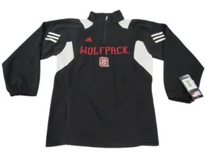 New-Minor-Flaw NCSU Wolfpack YOUTH Sizes S-M-L-XL 1/4 Zip Pullover Adidas Jacket - Picture 1 of 8