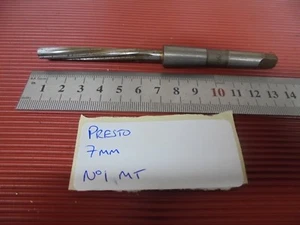 7mm No1 Morse Taper Reamer made by Presto - Picture 1 of 1