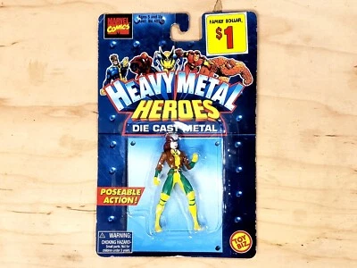 🗨 Figura de acción Marvel X-Men Heavy Metal Heroes Die Cast Rogue Toy Biz 1997 🗨 Foto 1 de 2