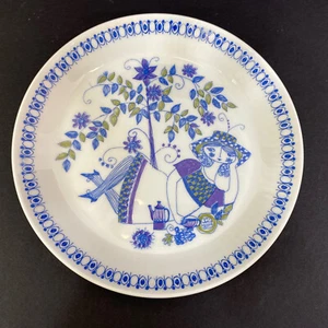 "Plato de pan Lotte Figgjo Noruega diseño Turi 6 3/4"" mujer reclinada vintage años 60" - Imagen 1 de 10