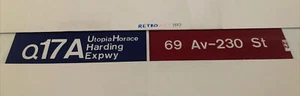 New York Queens 1977 Bus Rollo 53" Q17a Utopia Harding Expressway 69 Av 230 St - Bild 1 von 11