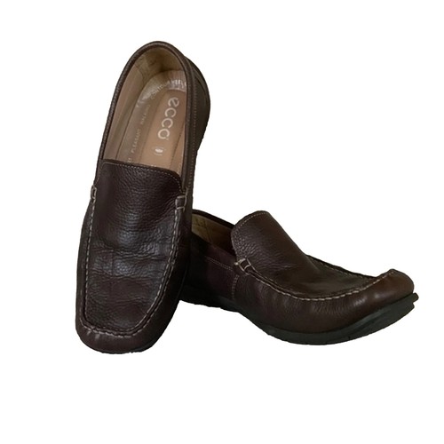 Mocassino mocassino classico slip on da guida Ecco in pelle marrone misura 10 10 5