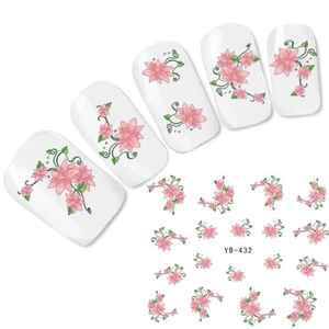 Nail Art Aufkleber Blumen Flower Nagel Sticker Fuß Nägel Water Decal - Picture 1 of 1