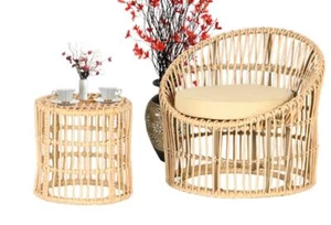2tlg Garten Möbel Set Möbel Sitzmöbel GartenGarnitur Terrasse Couchtisch Sessel - Bild 1 von 1