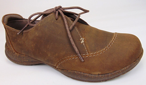 Scarpe casual Clarks da donna Roseville Rio Oxford taglia 8 0 LARGHE pelle tortora scuro