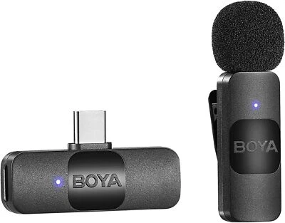 Boya BY-V10 USB-C kabelloses Mikrofon, Mini-Ansteckmikrofon mit  - Bild 1 von 4