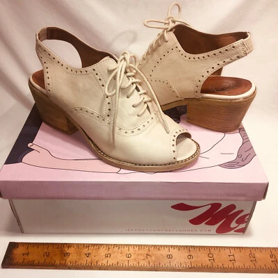 Jeffrey Campbell Berni Marfil En Caja Estilo Oxford 36637 Sandalias Tacones Talla 8.5 EE. UU. Foto 1 de 4