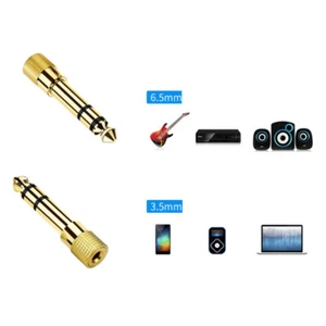 3 Stück pro Set 6,5 auf 3,5 2-Kanal Audio Adapter Mikrofon MIC Audio Adapter - Bild 1 von 11