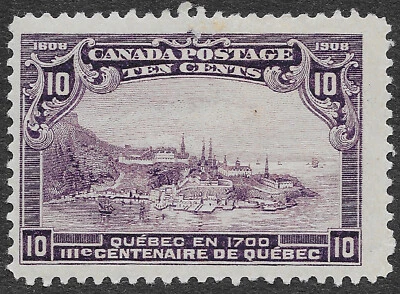 MMK Philately: Canada Scott #101 MH 10c View of Quebec in 1700 SCV $200 - Image 1 of 2