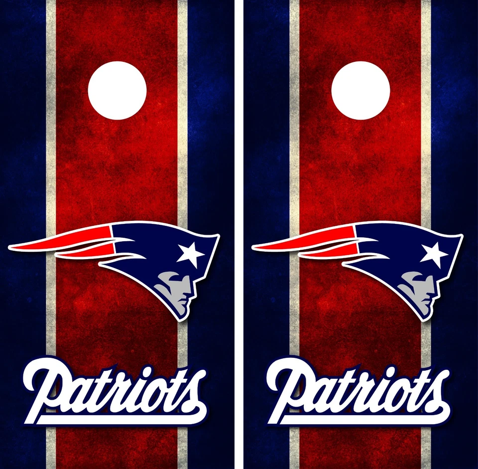 MILLER GRAPHICS New England Patriots Cornhole Board Decal Wrap Wraps