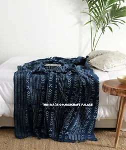 Hand Blockdruck Bettwäsche Weiche Baumwolle Atmungsaktiv Decke IN Zwilling Throw - Bild 1 von 6