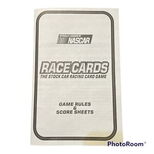 Board Game Parts Pieces NASCAR Race Cards 1999 TDC Instructions Rules